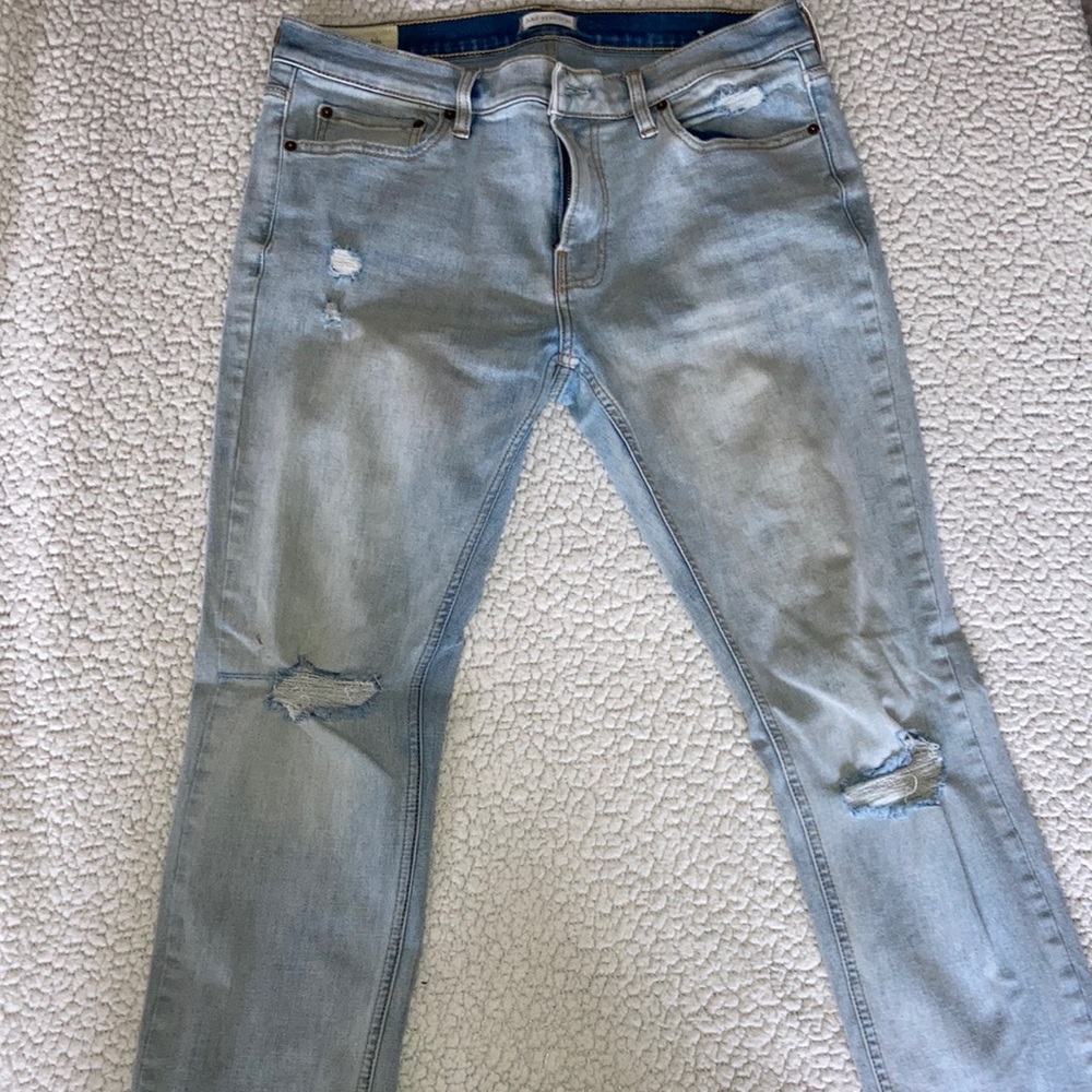Abercrombie and Fitch faded light blue 32x30